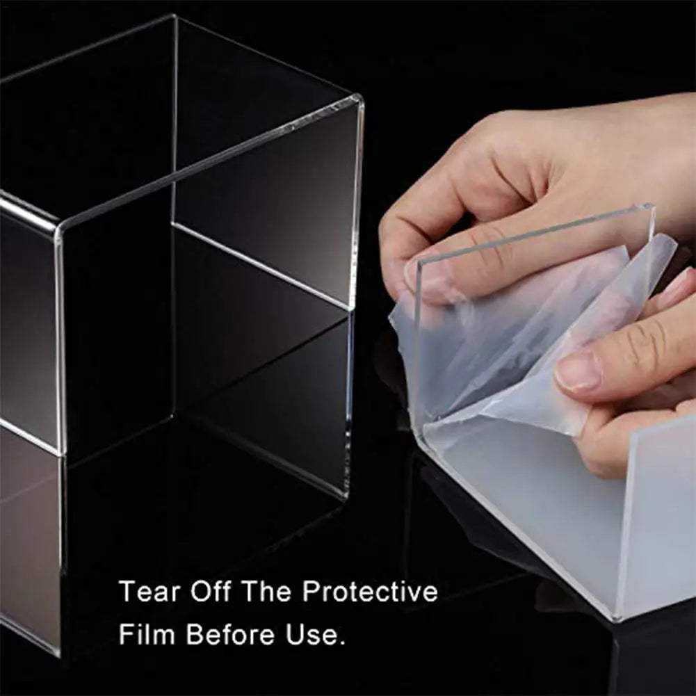 Clear Acrylic Display Risers 10pc – Stackable Makeup & Perfume Stand Acrylic Display Riser Axl