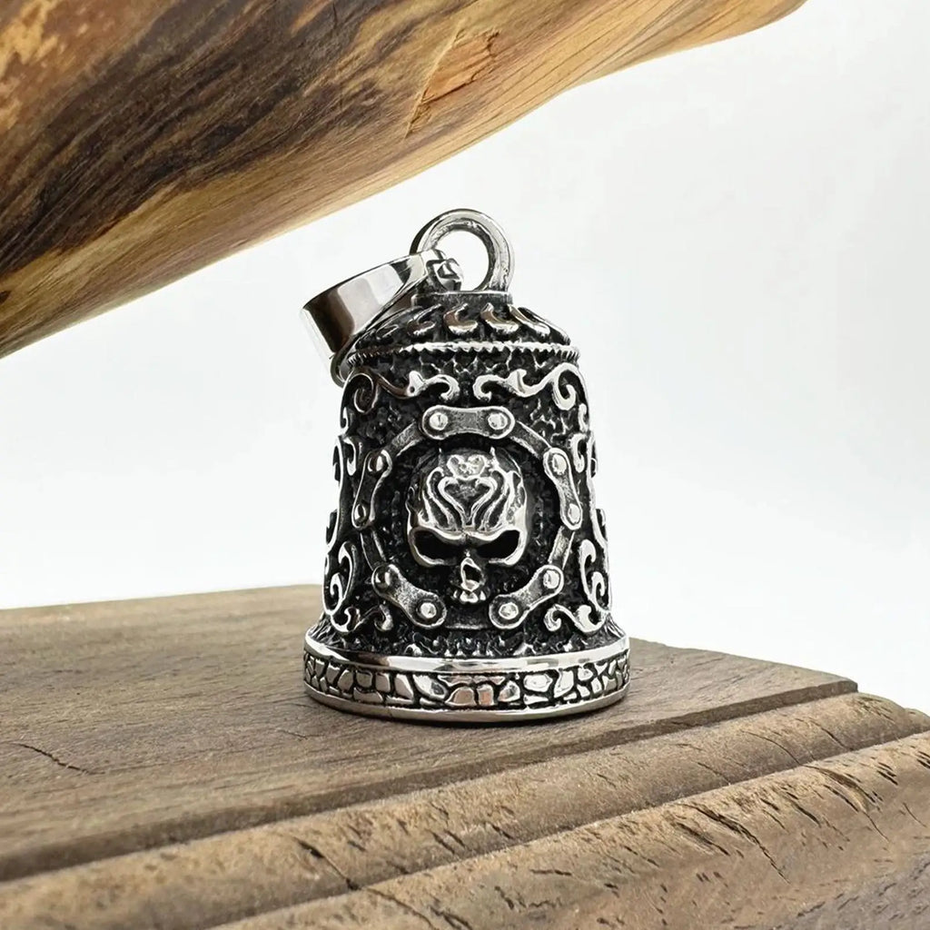 Vintage Skull Motorcycle Bell – Biker Charm & Keychain Ornament Motorcycle Bell Charm Axl