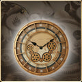 Retro Industrial Gear Wall Clock – Large Silent Décor 45.5cm Decorative Wall Clock Axl Map Style