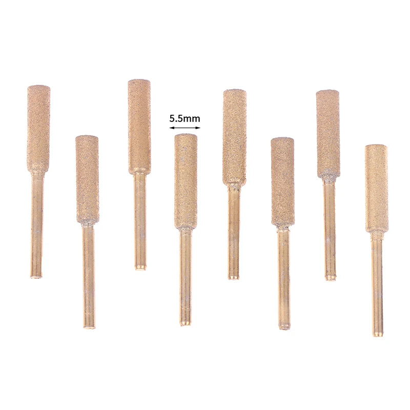 8-Piece Titanium Diamond Chainsaw Sharpener Bits 4/4.8/5.5mm Chainsaw Sharpener Bits Axl B3