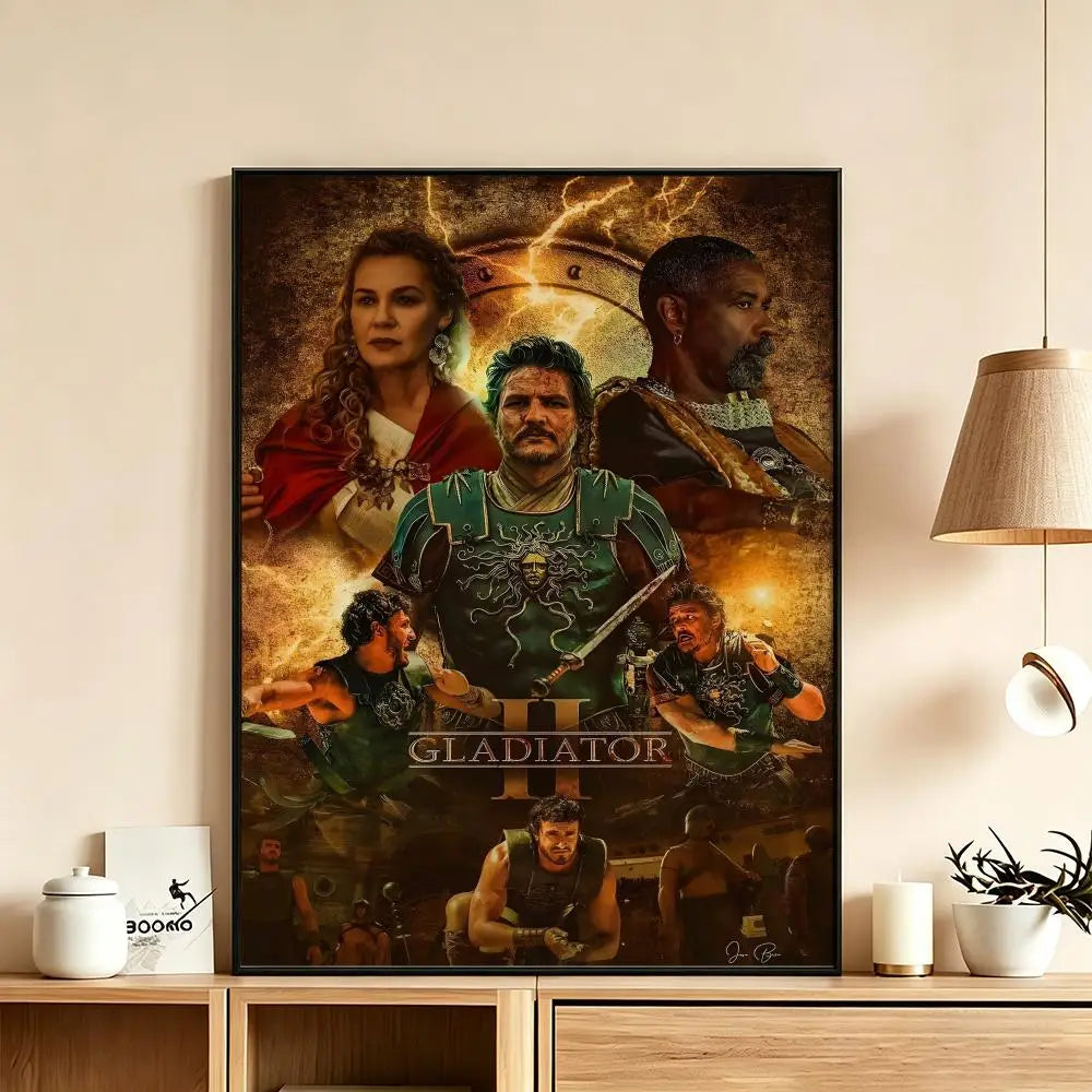 Gladiator Movie HD Wall Poster – Waterproof Sticky Home Decor Movie Wall Poster Axl White3 50X70cmNoframe
