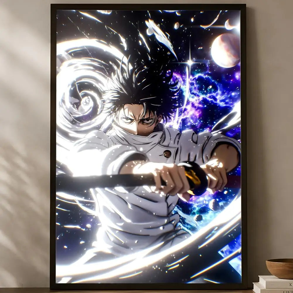 Yuta Okkotsu Anime Poster – Self-Stick HD Waterproof Wall Art Anime Wall Poster Axl White01 40X50cmNoframe