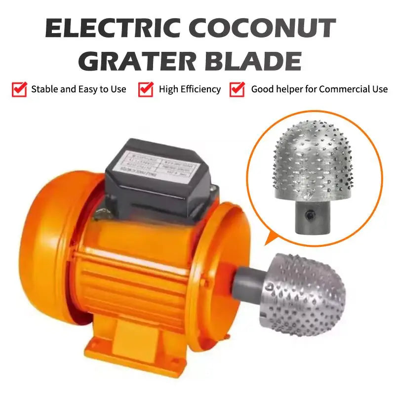 12mm Electric Coconut Grater Head Blade – Heavy Duty Stainless Coconut Grater Blade Axl