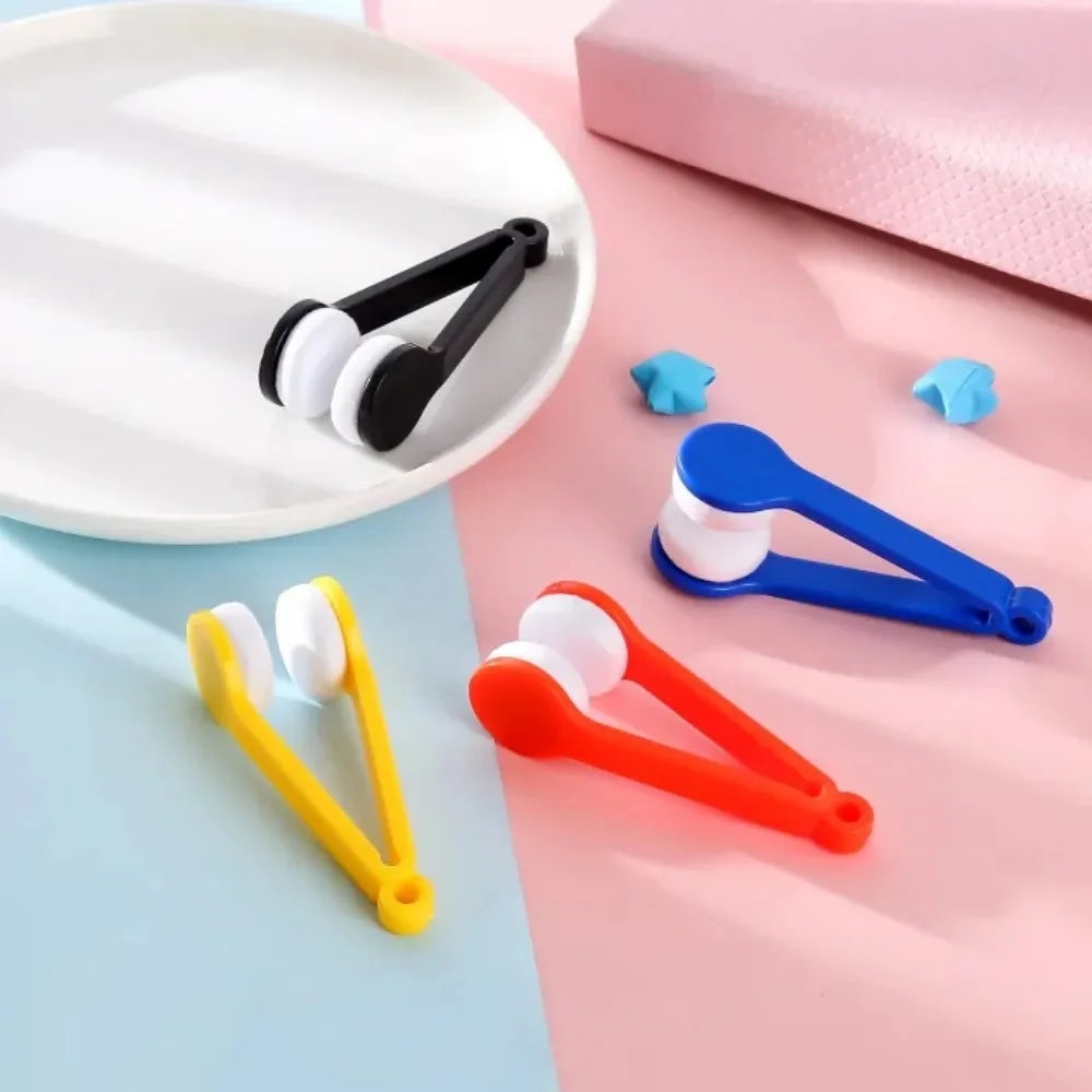 Microfiber Glasses Cleaner Brush – Portable 2-Sided (5 Pack) Eyeglass Cleaner Axl