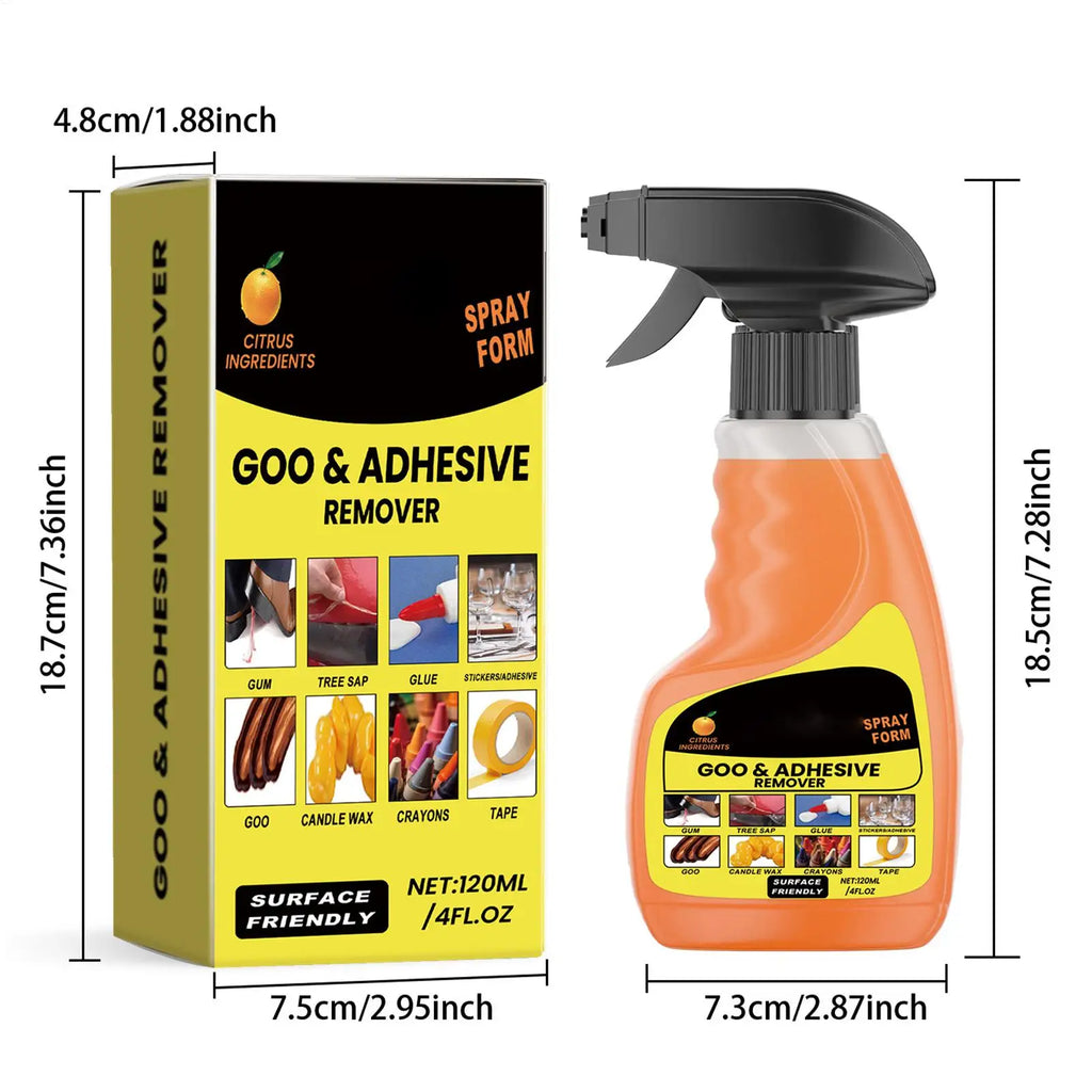 Odorless Adhesive Remover Spray – 120ml Multi-Surface Cleaner Adhesive Remover Spray Axl