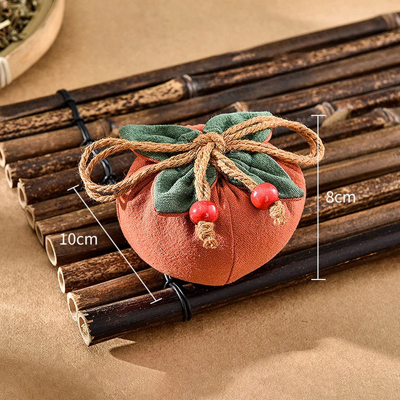 Persimmon Lucky Drawstring Bag – Chinese Fortune Charm Sachet Fortune Charm Sachet Axl A2