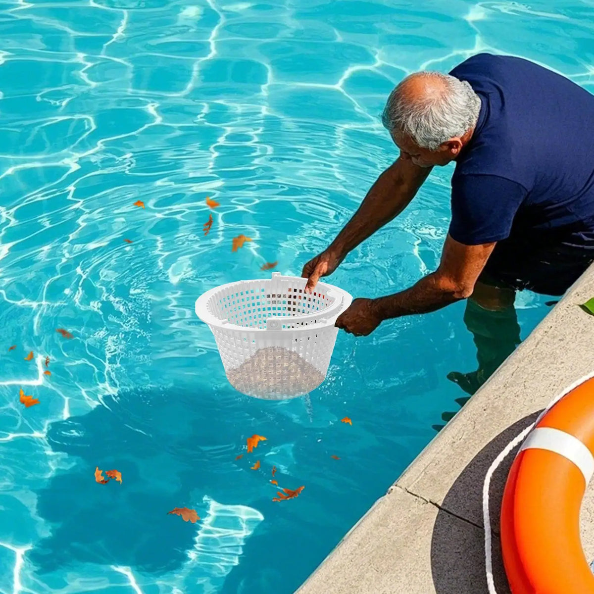 Inground Pool Skimmer Basket with Handle – ABS Pool Cleaner Pool Skimmer Basket Axl