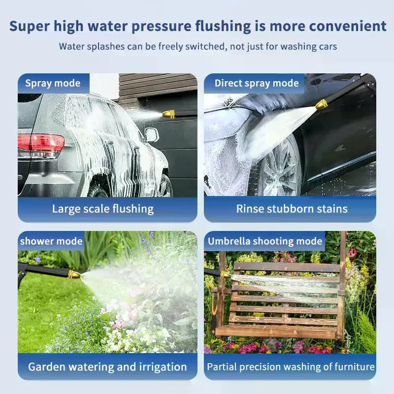 High Pressure Water Spray Gun – Multi-Mode Garden Hose Sprayer Garden Hose Spray Gun Axl