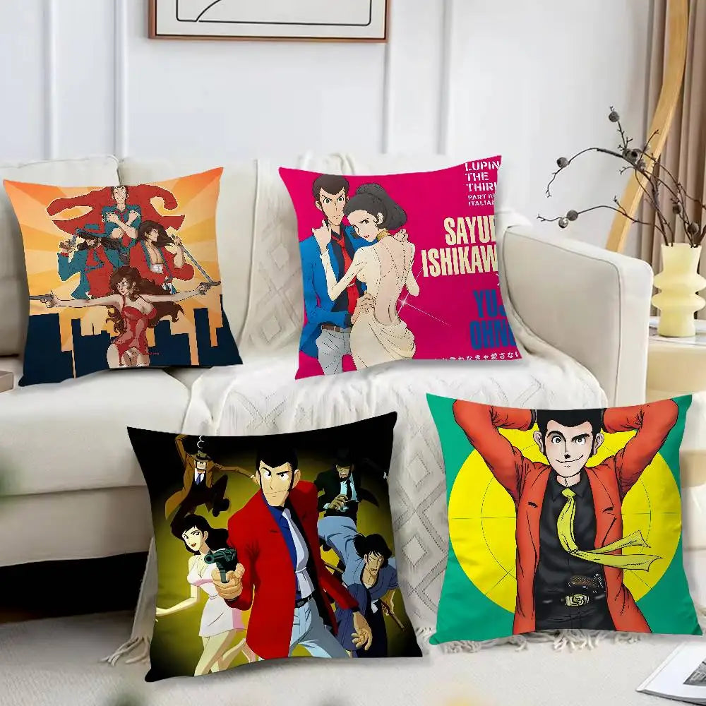 Lupin the Third Anime Pillowcase – Printed Sofa Cushion Cover Anime Cushion Cover Axl