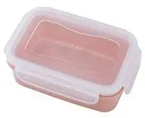 Mini Sealed Food Storage Containers – Round & Square Plastic Food Storage Container Axl square-Pink