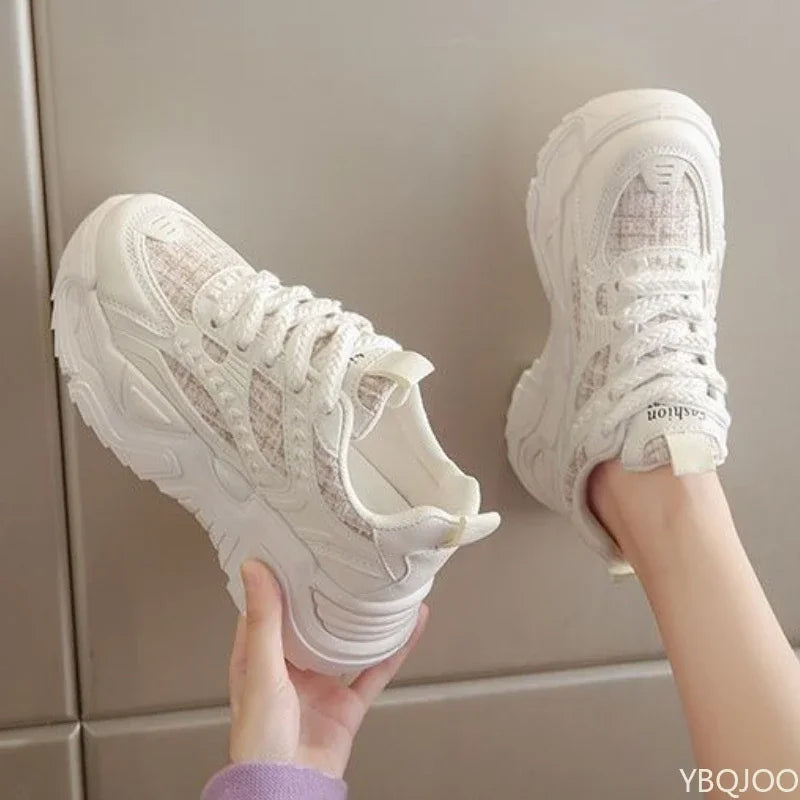 Women's Thick Sole Breathable Mesh Casual Sneakers | Height Boost Women's Casual Sneakers Axl