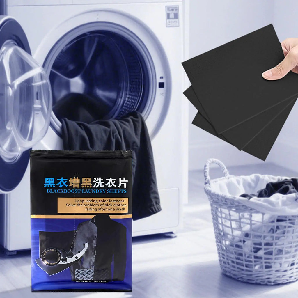 50-Pack Black Clothing Color Restorer Laundry Sheets Laundry Color Sheets Axl