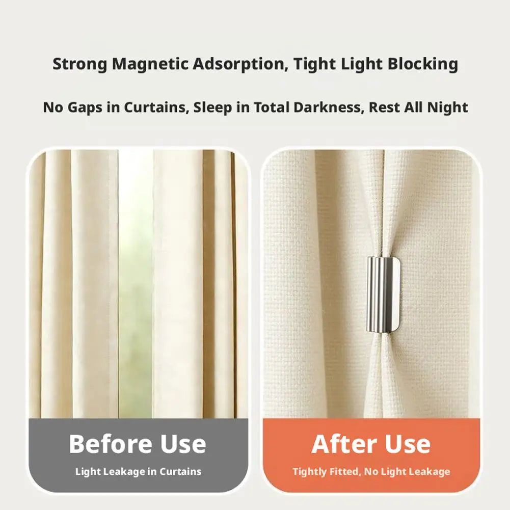 Magnetic Curtain Clips – Drill-Free Fasteners | 6 or 10 Pairs Curtain Clips Axl