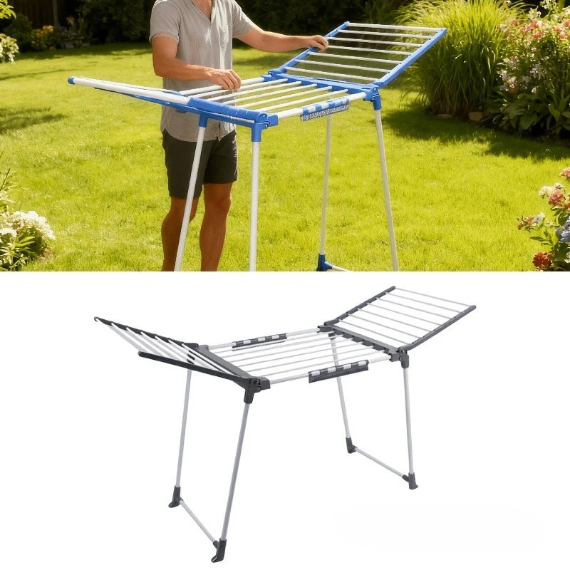 Heavy Duty Foldable Laundry Drying Rack – Gullwing Adjustable Laundry Drying Rack Axl