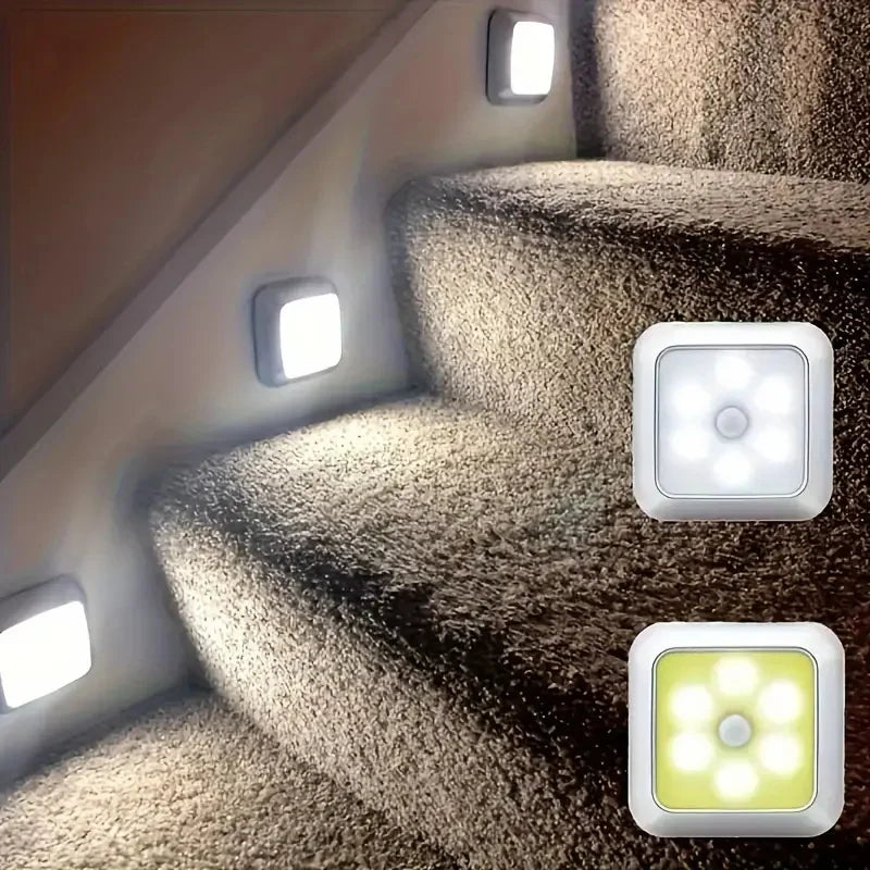 Battery Powered LED Motion Sensor Night Light | Wireless Wall Lamp Motion Sensor Night Light Axl