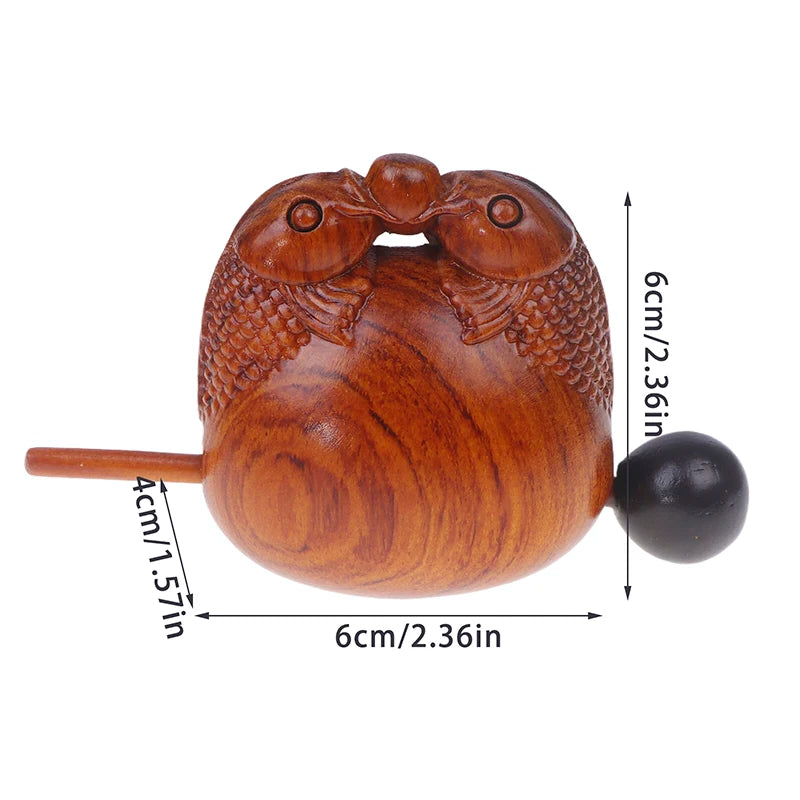 Solid Wood Fish Percussion Instrument – Buddhist Decor Ornament Wooden Percussion Ornament Axl