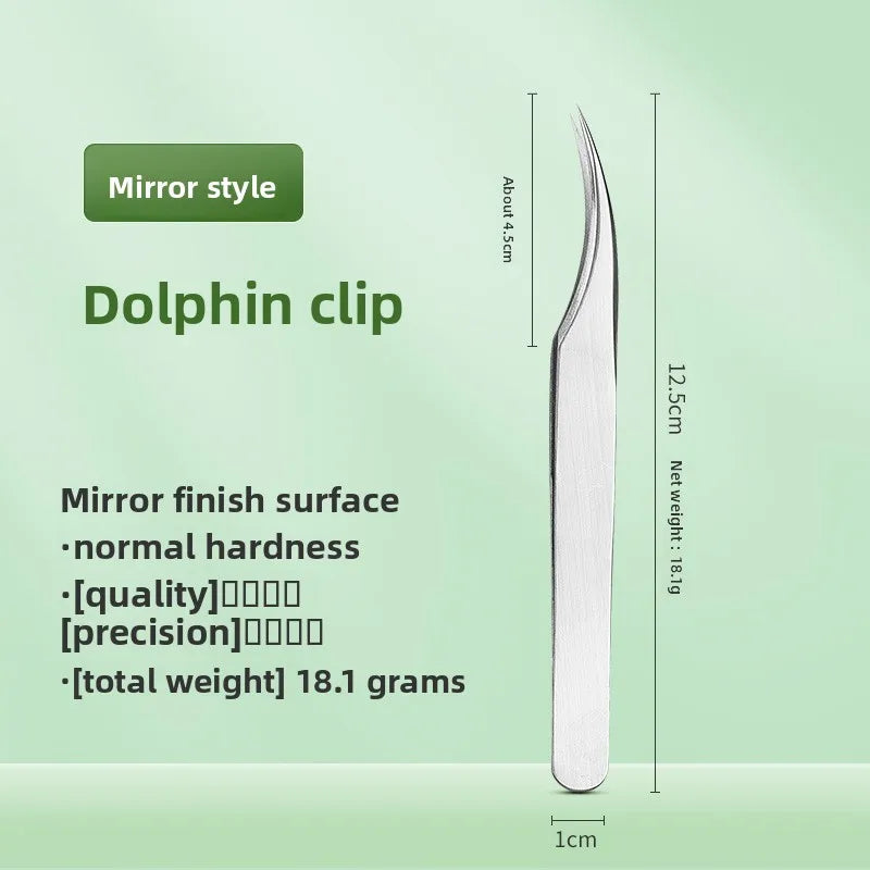 Lash Extension Tweezers – Curved Precision Stainless Steel Tool Lash Extension Tweezers Axl 1.5mmMirror light-Do