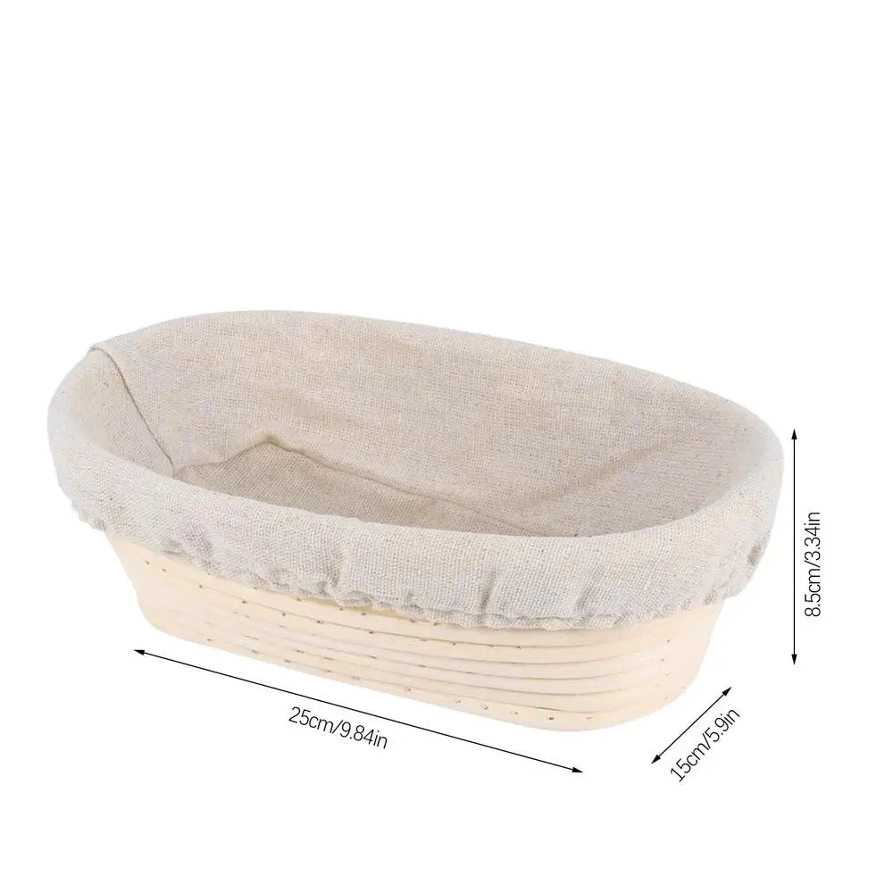 Rattan Bread Proofing Basket with Liner | Home & Pro Bakers Bread Proofing Basket Axl White