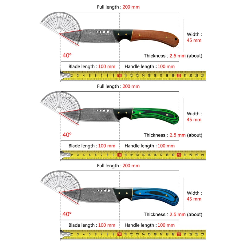 InLeung Damascus Steel Chef Knife – Sharp Wood Handle Damascus Chef Knife Axl