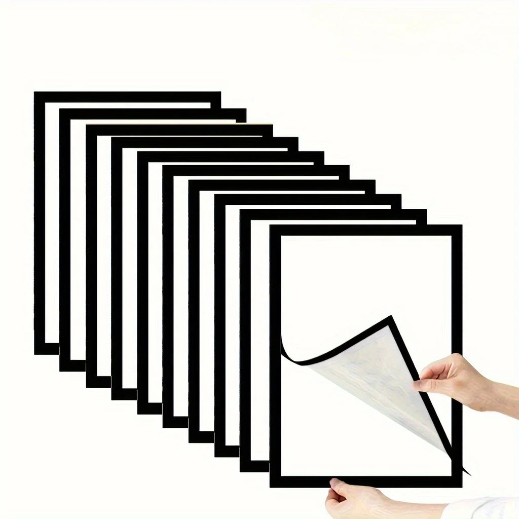 2-Pack A4 Magnetic Picture Frames | Self-Adhesive Wall Mount Magnetic Picture Frame Axl