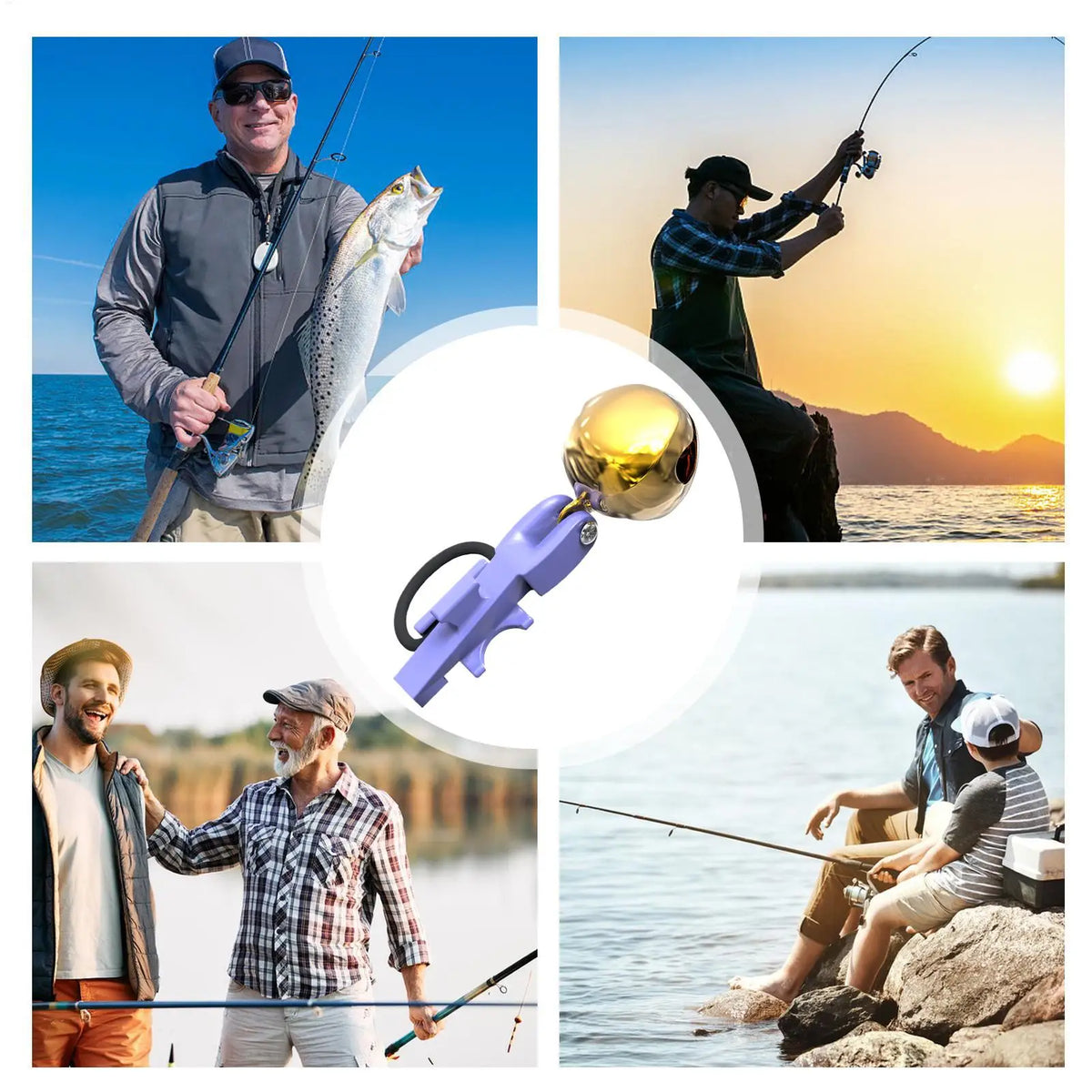 5-Pack Fishing Rod Tip Bells – Bite Alarm Clip for Carp & Sea Fishing Bite Alarm Axl