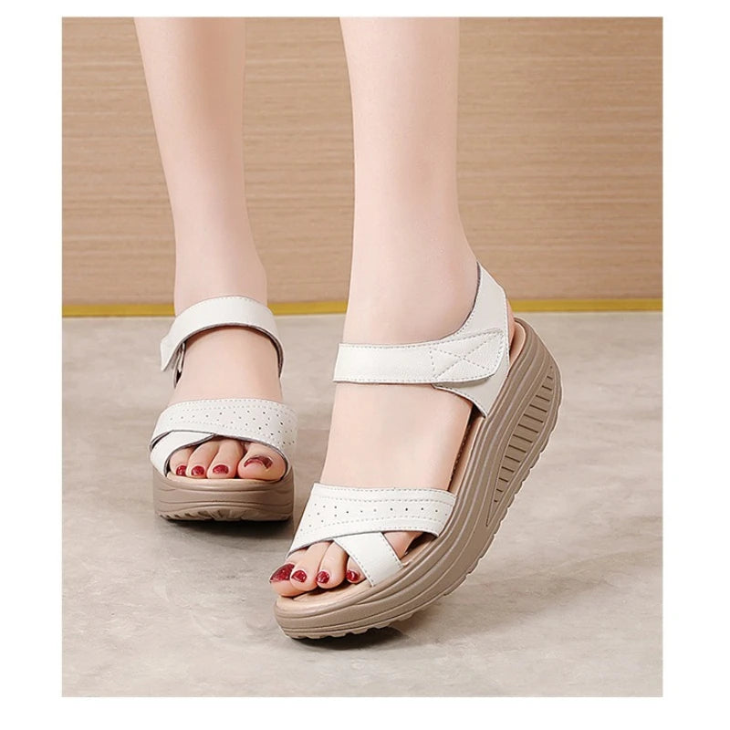 Women's Wedge Platform Sandals – Arch Support & Ankle Strap Wedge Sandals Axl