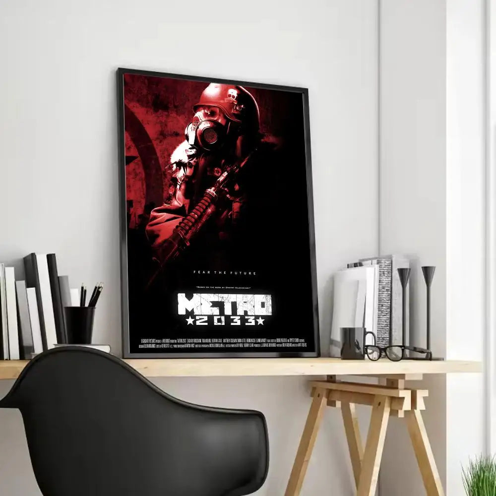 Metro Exodus Canvas Poster – Frameless HD Game Wall Art Print Canvas Wall Art Axl Black20 40X50cmFrameless