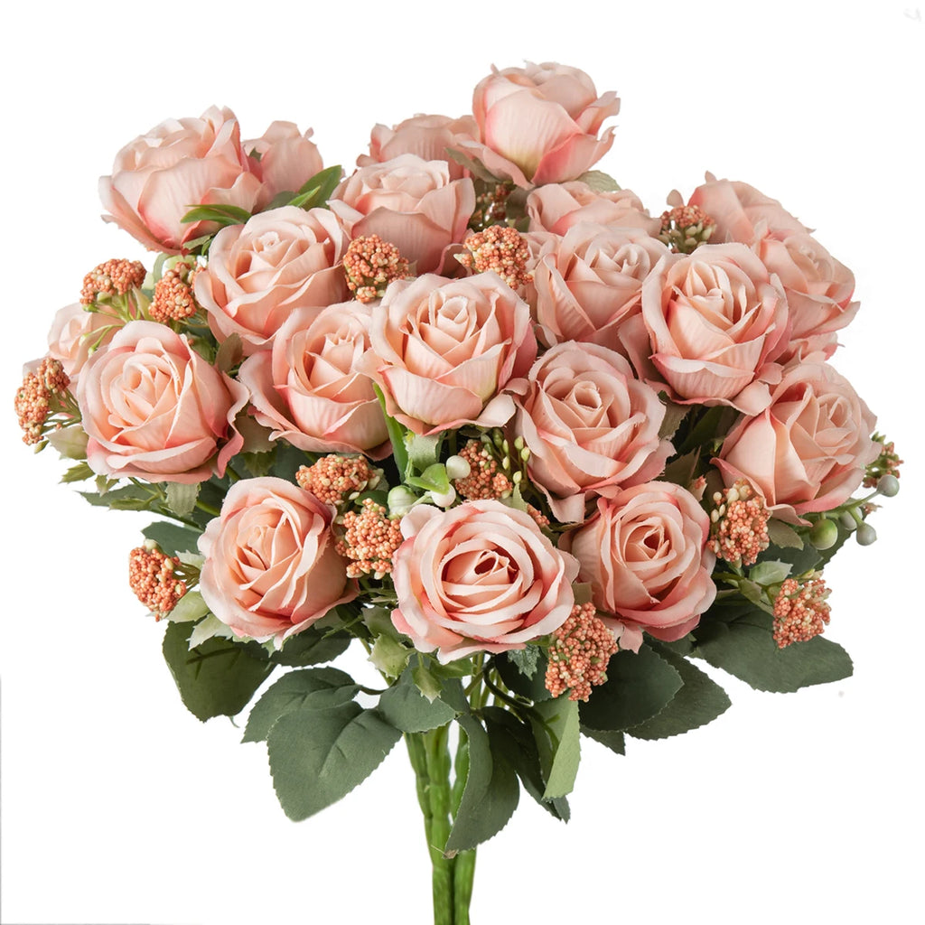 Artificial Silk Rose Bouquet – Wedding & Home Décor Artificial Flower Bouquet Axl color 6 1 piece