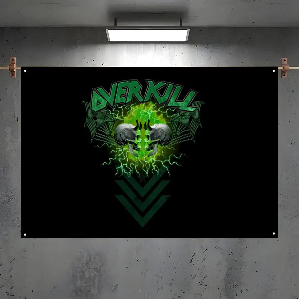 Overkill Band Flag – Wall Banner for Bedroom & Concert Music Band Flag Axl White6 100x150cm