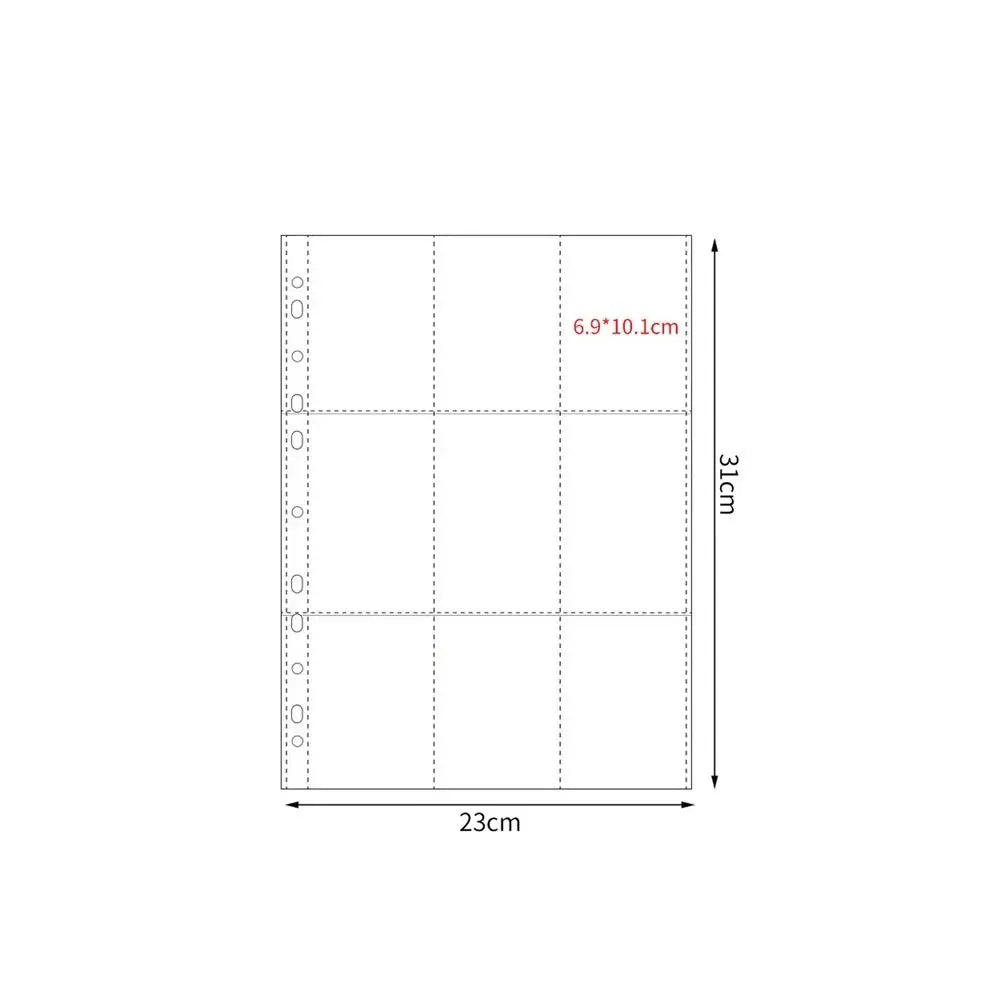 A4 Kpop Binder Refill Sheets – 10 Pc Multi-Pocket PP Sleeves Binder Refill Sleeves Axl 9 grids