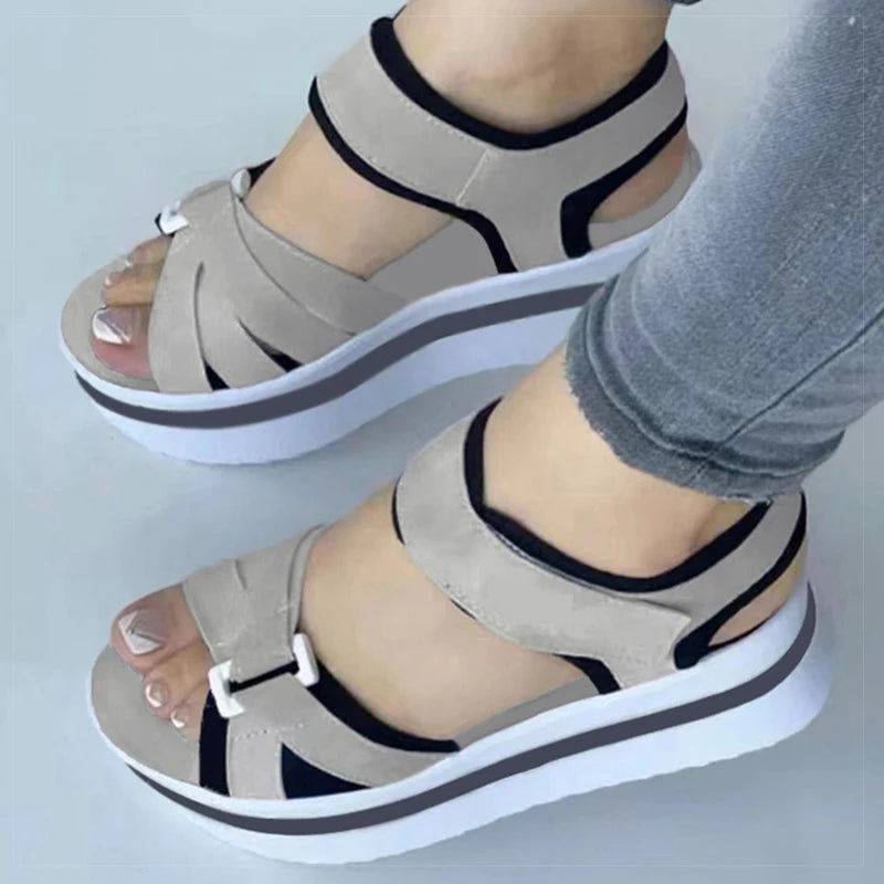 HAJINK Women's Mix Color Wedge Platform Sandals – Summer Women's Wedge Sandals Axl