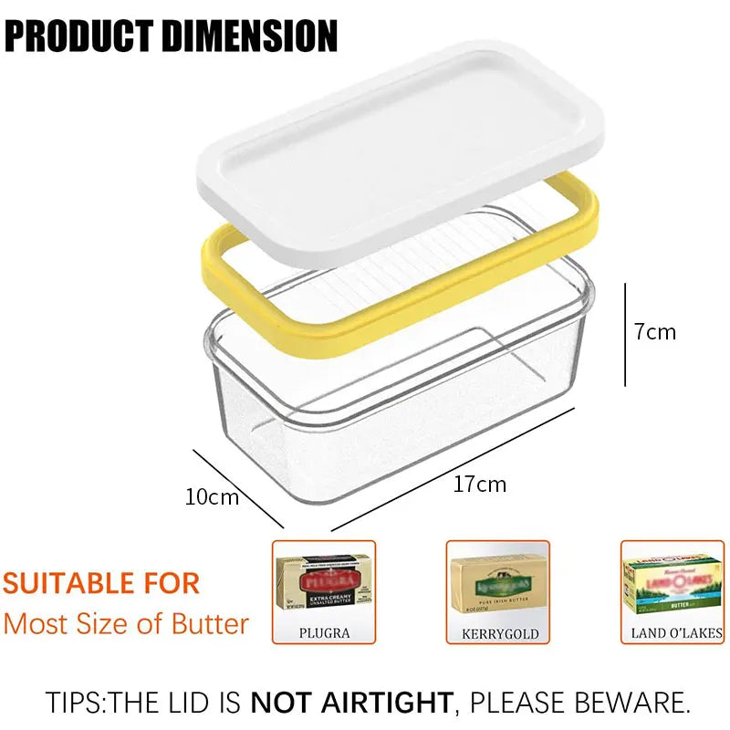 Butter Cutter Slicer Box with Lid – Stainless Steel Dish Butter Slicer Dish Axl