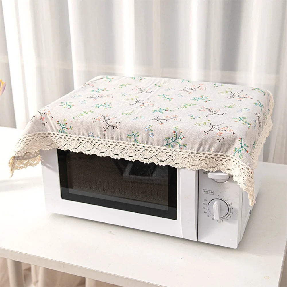 40x60cm Microwave Dust Cover – Anti-Slip Lace Fabric Mat Appliance Dust Cover Axl Style 1 40x60cm