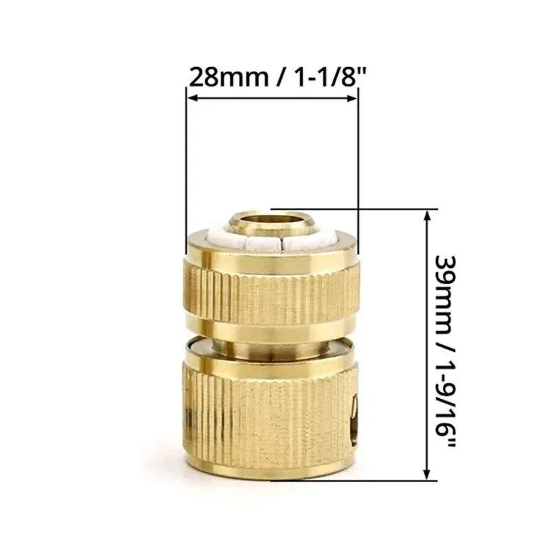 4-Way High Pressure Quick Connect Water Coupling Adapter Water Hose Connector Axl golden