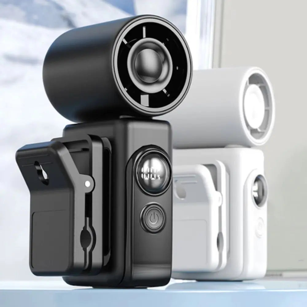 Clip-On Mini Fan – LED Display, 4 Speeds, USB Rechargeable Personal Clip-On Fan Axl
