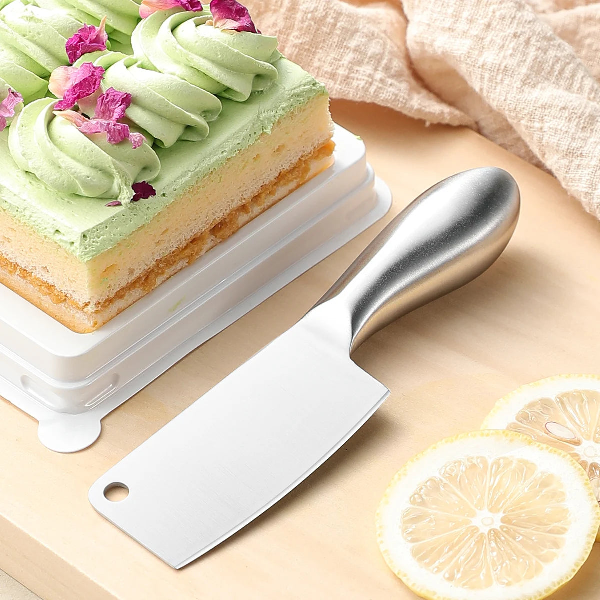 Stainless Steel Cheese Knife Set – Butter Knife, Pizza Cutter & Fork Cheese Knife Set Axl