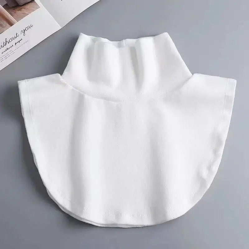 Women's Detachable Turtleneck False Collar | Mock Neck Warmer Detachable False Collar Axl White