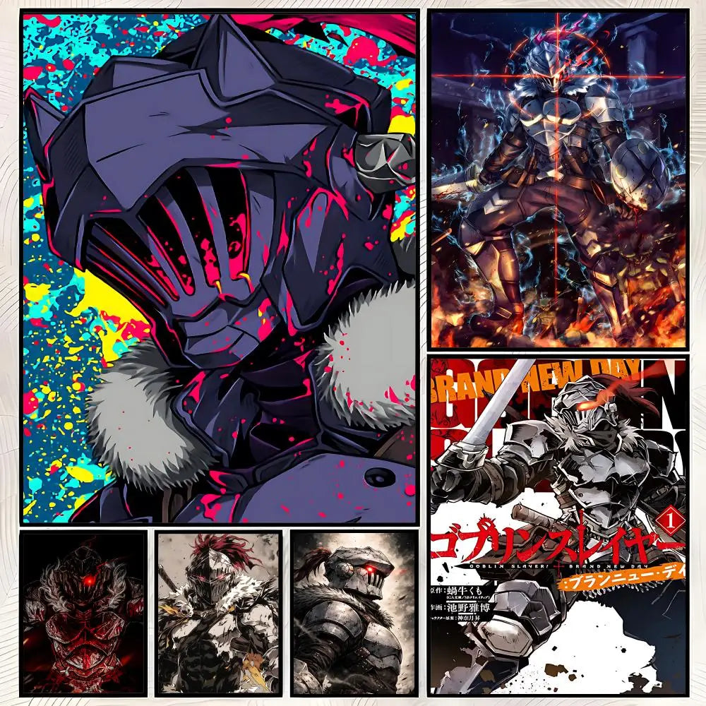 Goblin Slayer Anime Wall Poster – Self-Stick HD Waterproof Decor Anime Wall Poster Axl