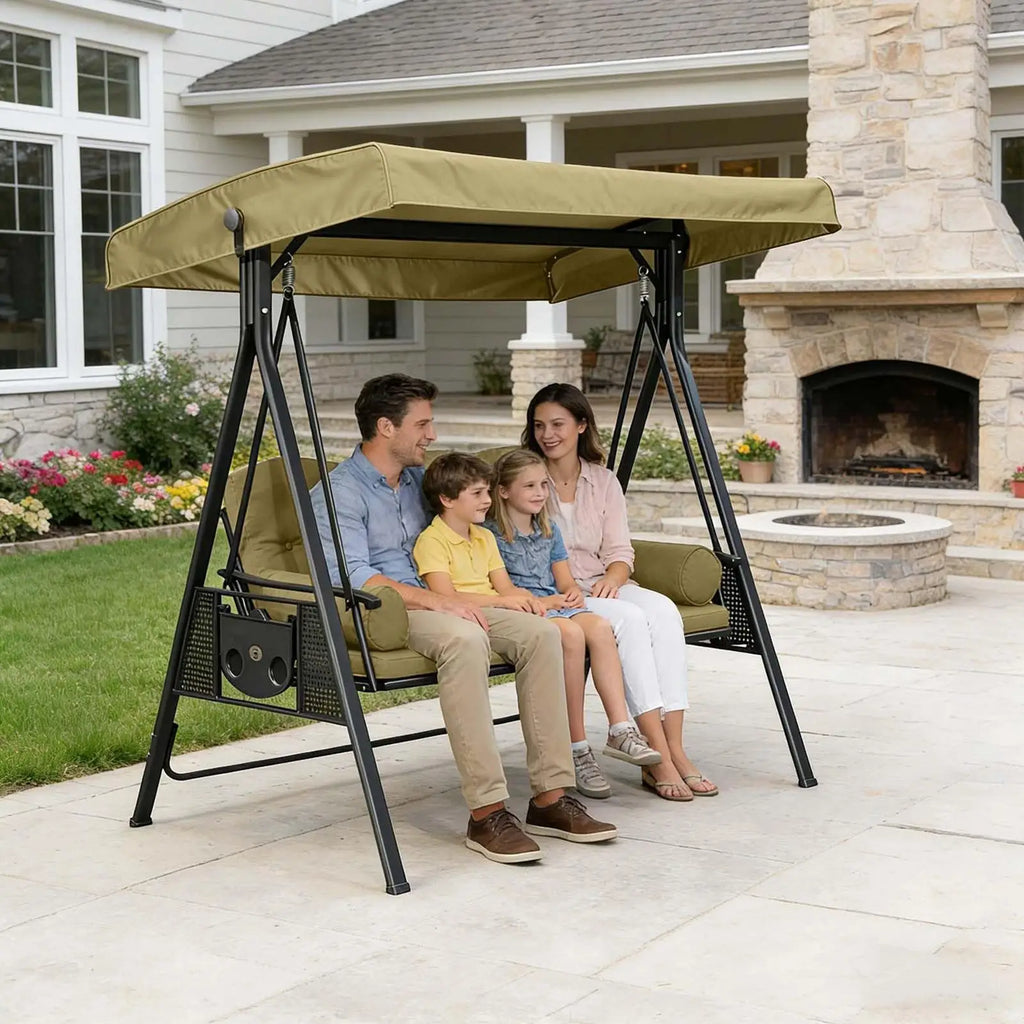 Swing Canopy Replacement Cover 75x47" Waterproof UV-Resistant Swing Canopy Cover Axl