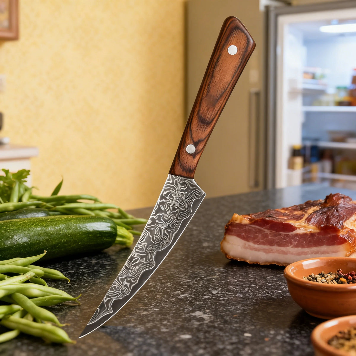 67-Layer Damascus Steel Steak Knife Set – 1 to 4 Pieces Steak Knife Set Axl Boning Knife-1PC