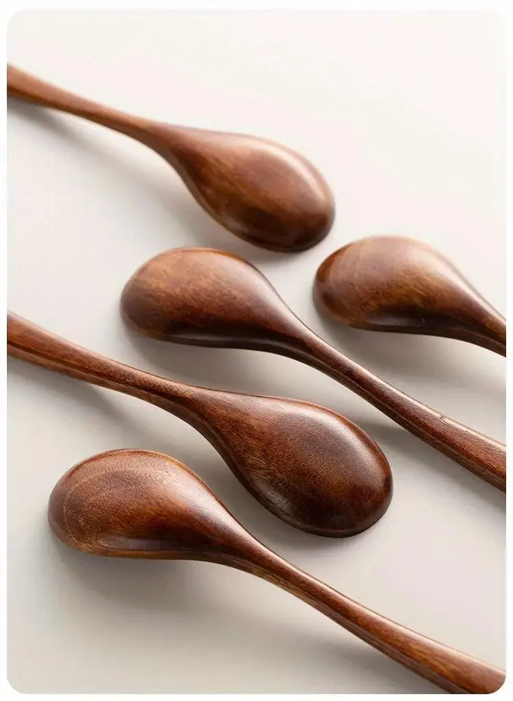 Modern Reusable Wooden Spoon Set – Coffee, Dessert & Dinner Wooden Spoon Set Axl