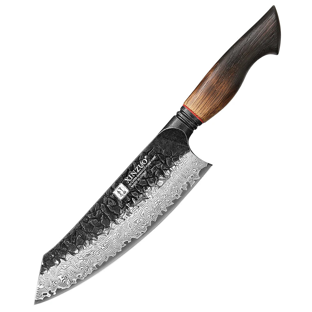 XINZUO 8-Piece Damascus Steel Kitchen Knife Set | 67 Layers Kitchen Knife Set Axl Santoku Knife
