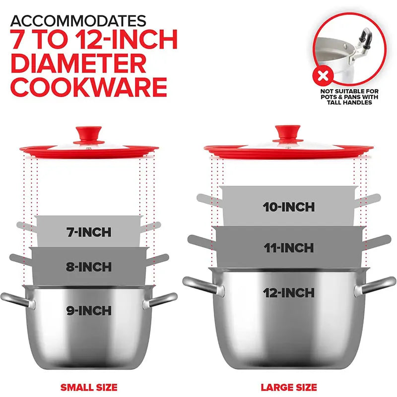 Universal Silicone Glass Pan Lid – Fits 16cm–32cm Cookware Universal Pan Lid Axl