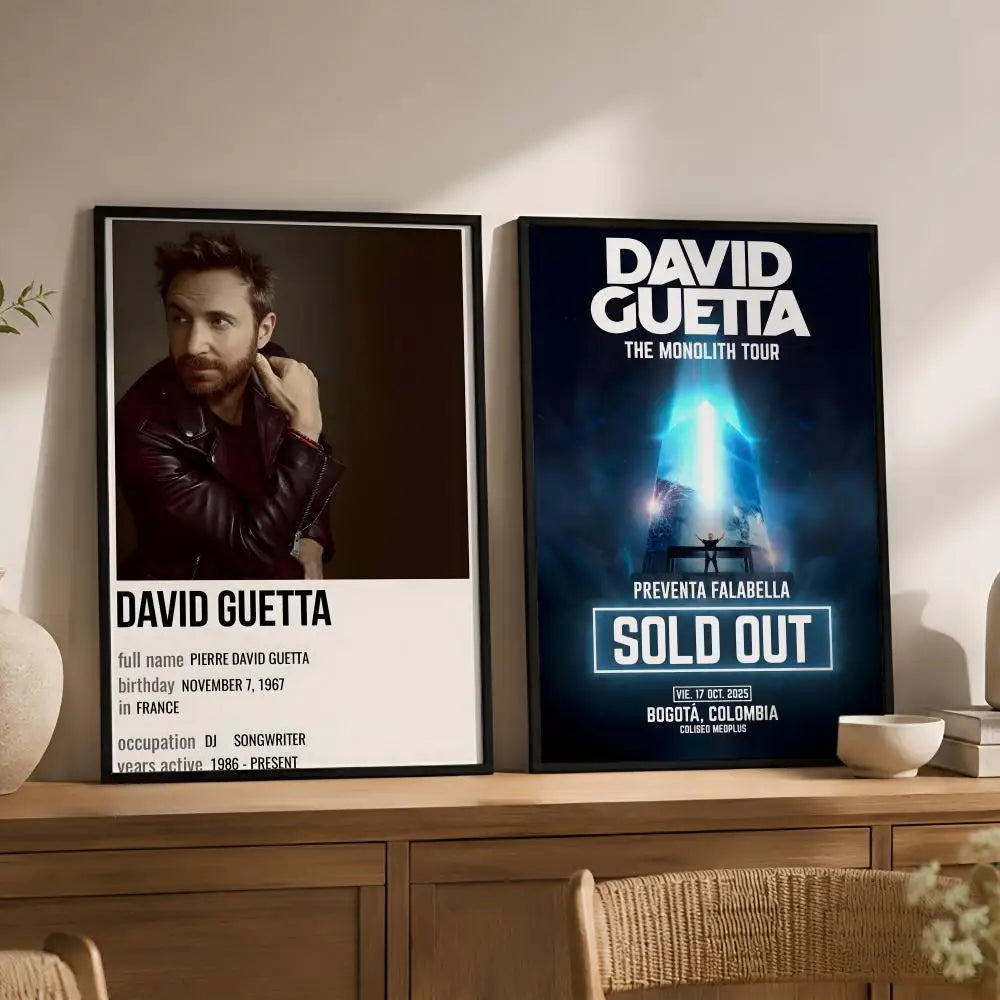 David Guetta PVC Wall Poster – Peel & Stick HD Waterproof Art Wall Art Poster Axl