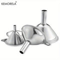 3-Piece Stainless Steel Kitchen Funnel Set – Oil, Wine & Liquid Kitchen Funnel Set Axl 3PCS