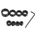 Depth Stop Drill Bit Collar Set with Hex Wrench | Woodworking Drill Depth Stop Set Axl black-1set