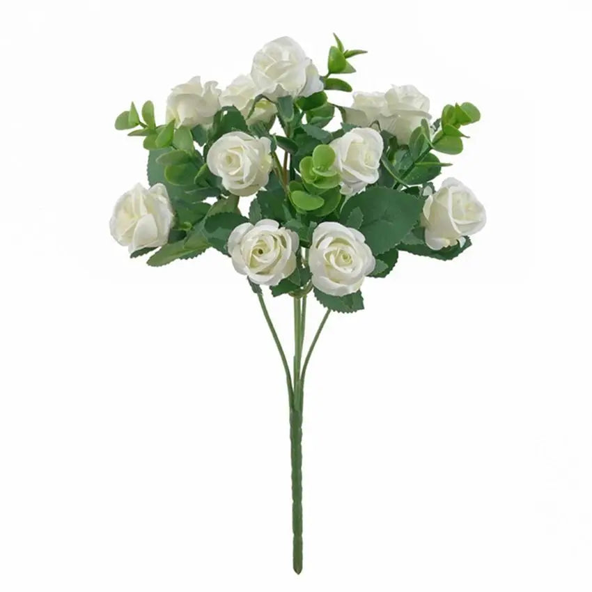 10-Head Silk Rose Bouquet – Artificial Flowers for Home Decor Artificial Flower Bouquet Axl 1