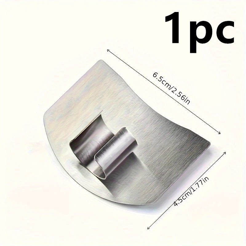 Stainless Steel Finger Guard – Safe Vegetable Slicer Tool Kitchen Safety Tool Axl Silver1pc