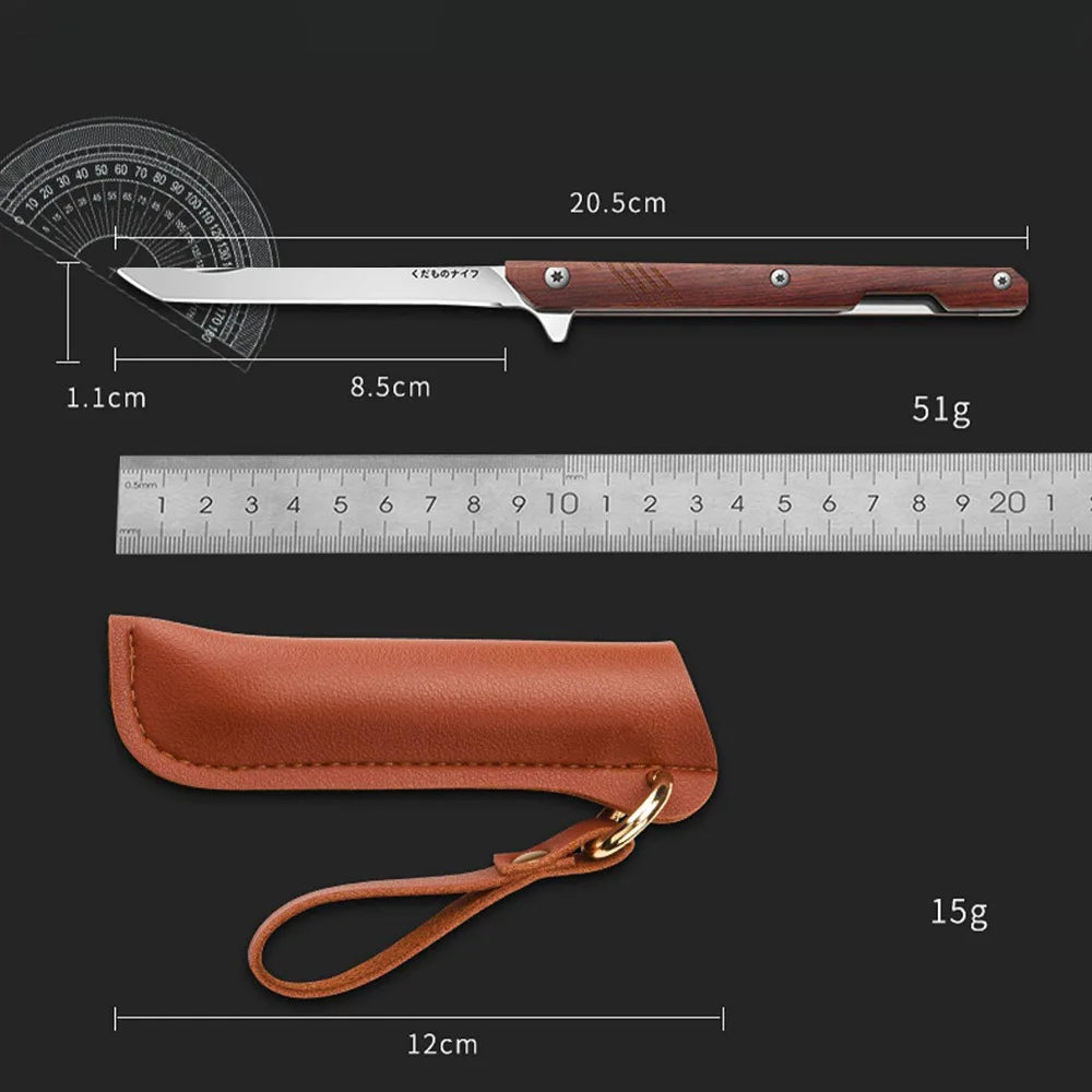 PLYS Folding Stainless Steel Utility Knife – Fruit & Kitchen Folding Kitchen Knife Axl