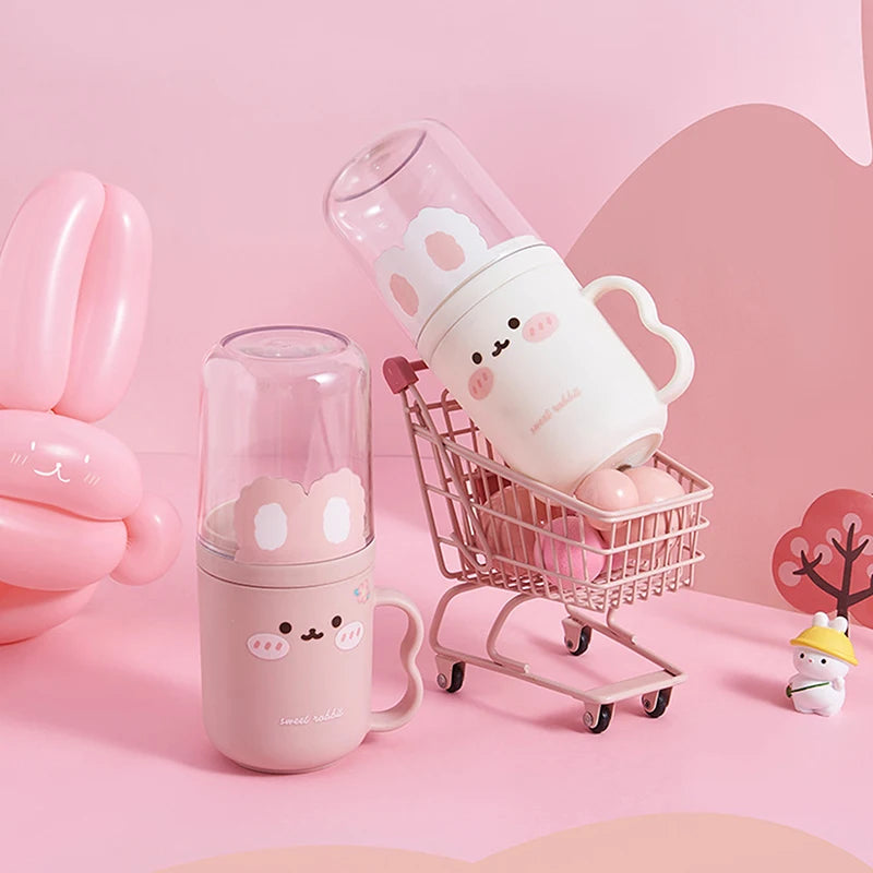 Kids Cartoon Mouthwash Cup & Toothbrush Holder | Travel Set Toothbrush Cup Holder Axl
